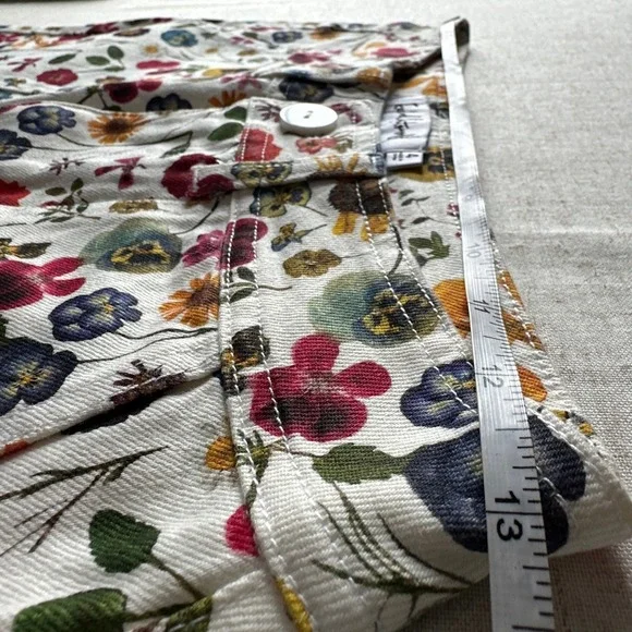 Rachel Antonoff Mike Pant Pressed Flowers Wide Leg High Rise Pants Size 4 - Picture 12 of 14